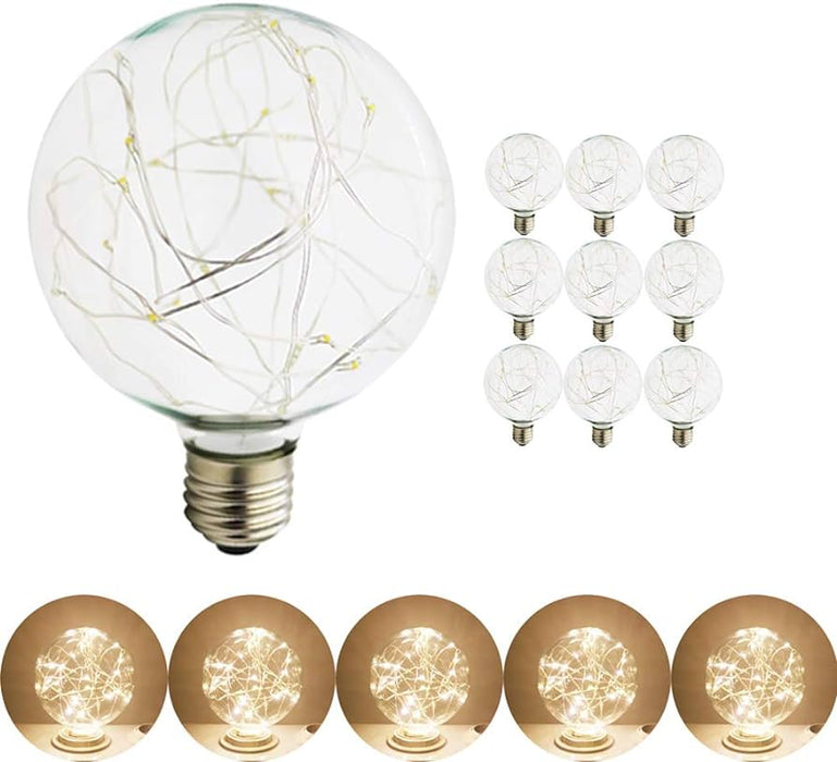 4pcs LED Globe Fairy Light Bulbs Starry Decorative Vintage Filament String Lights E26 E27