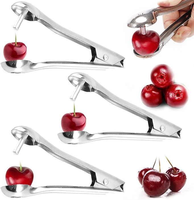 Cherry Pitter Tool, Stainless Steel Cherry Corer Pitter Portable Cherry Seed Remover Pitting Tool for Kitchen,