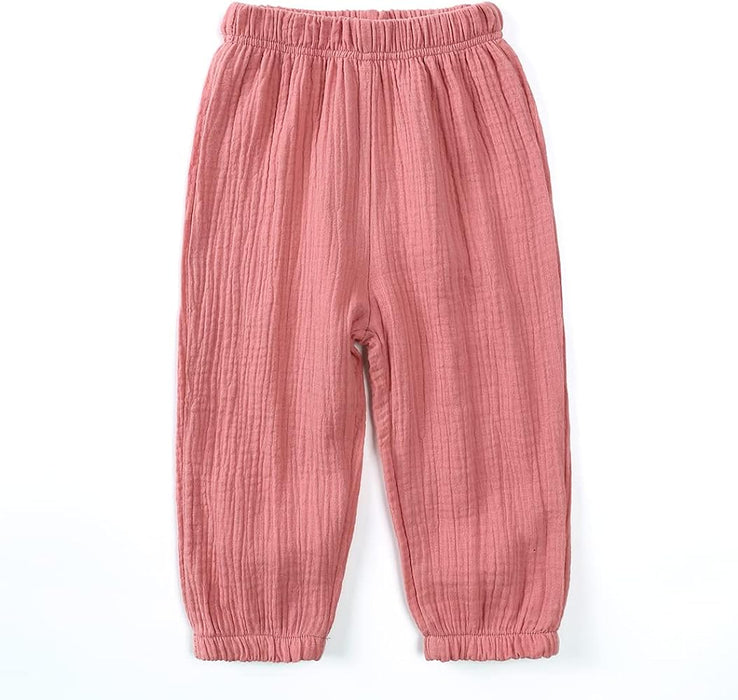 Boys Linen Pants Kids Boys Pants Trousers Solid Color