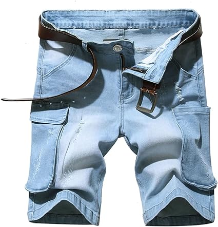 Men's Jeans Denim Shorts Jean Shorts Pocket Multi Pocket Plain Comfort
