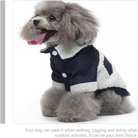 Pet Clothes for Winter Denim Dog Sweater Dog Jackets for Medium Dogs Winter Dog Sweaters for Medium Dogs