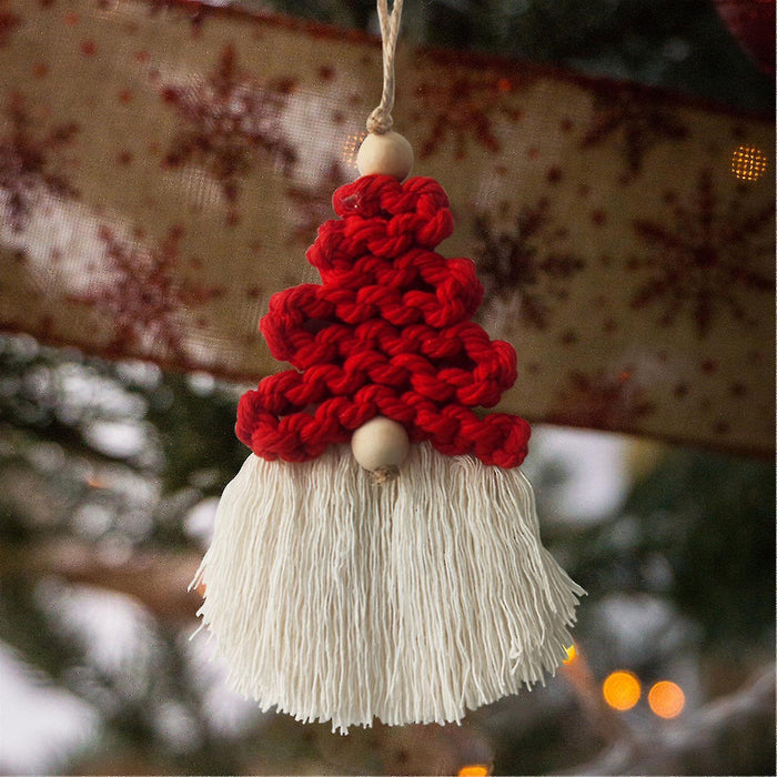 Cotton Woven Christmas Tree Tassel Pendant Home