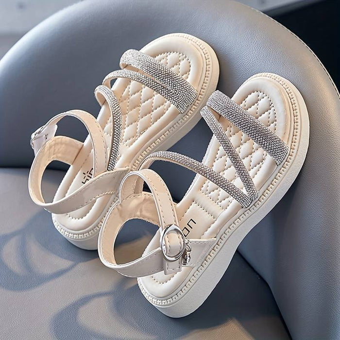 Girls' Sandals Casual PU Shock Absorption Breathability Non-slipping Princess Shoes