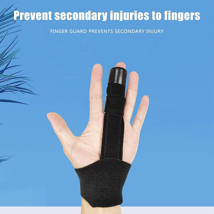1pc Finger Splint Fracture Sprain Protector Finger Tendon Rupture Sheath With Steel Plate