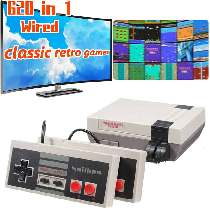 Mini Vintage Retro TV Game Machine Av Line Classic Game Built-in 620