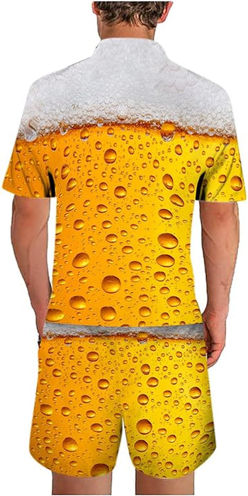 Men's Shorts and T Shirt Set T-Shirt Outfits Graphic Oktoberfest Beer
