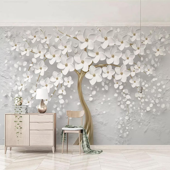Mural Wallpaper Wall Sticker Covering Print Adhesive Required Forest 3D Effect Floral Flower Canvas Home Décor