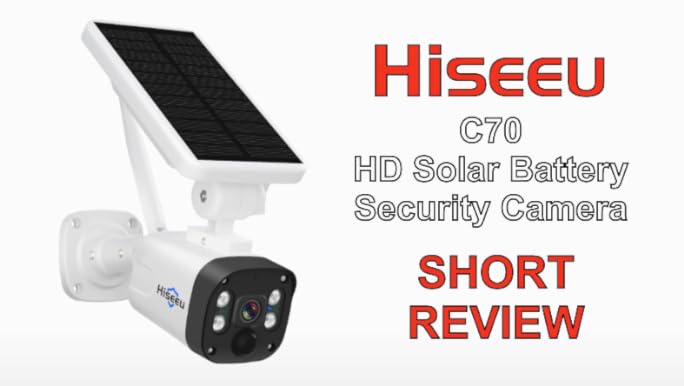 Hiseeu Wireless Security Camera Outdoor 4MP Solar Camera Wire-Free Battery Powered Home Camera