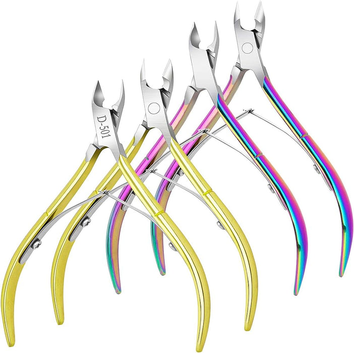 Rainbow Silver Steel Cuticle Nipper Nail Tools Manicure & Pedicure Kit Nail Art Design