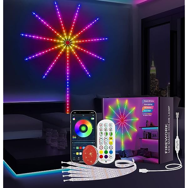 Starburst Fireworks LED Strip Lights Music Sync Dream Color Changing