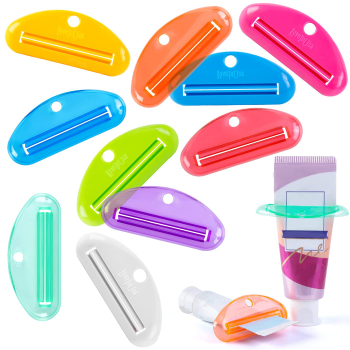 Toothpaste Squeezer, Toothpaste Tube Squeezer Hanging Toothpaste Clips for Bathroom Assorted Colors