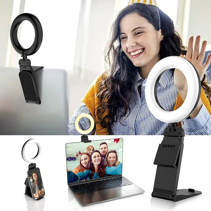 Ring Light for Computer Laptop,Video Conference Lighting kit for Zoom Meetings