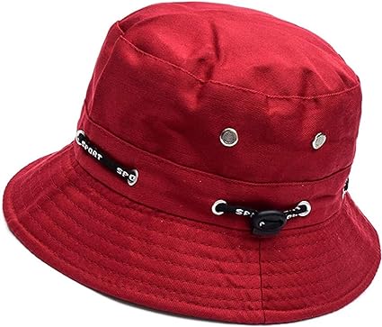 Men's Sun Hat Fishing Hat Unisex Boonie hat Hiking Hat Black Wine Polyester