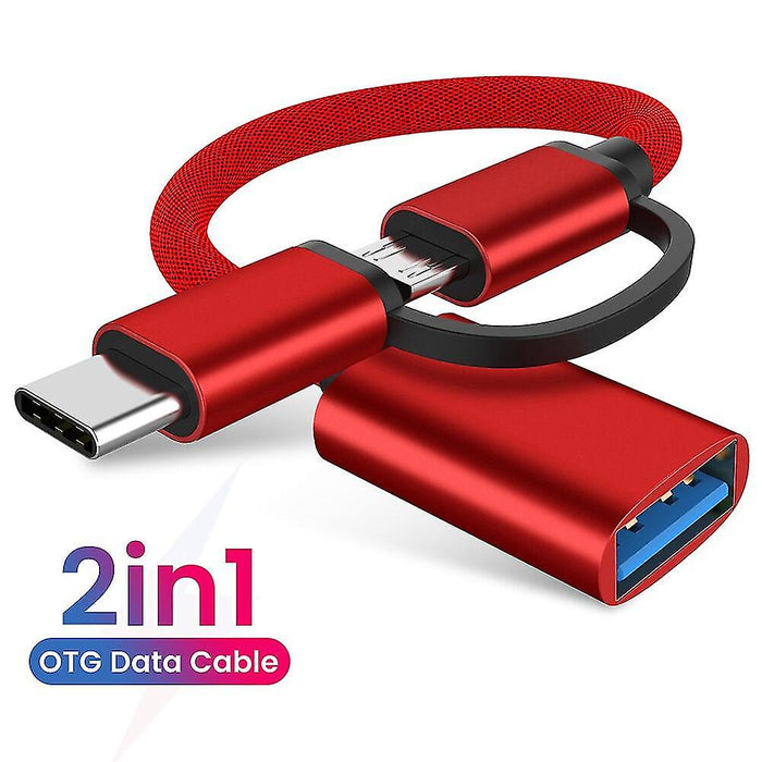 2 in1 USB OTG Adapter Cable USB Female To Micro USB Male Converter Micro USB OTG Adapter