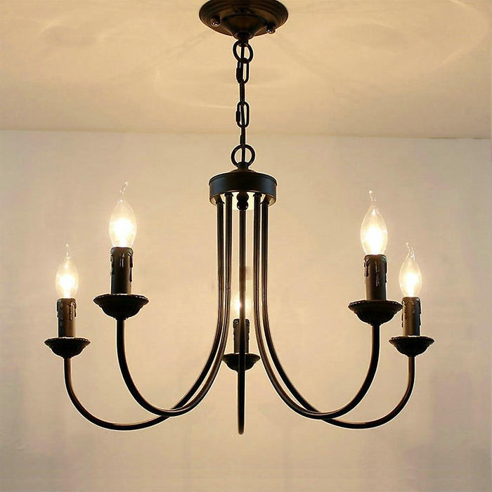 5-Light 62 cm Candle Style Chandelier Metal Painted Finishes Traditional / Classic 110-120V 220-240V