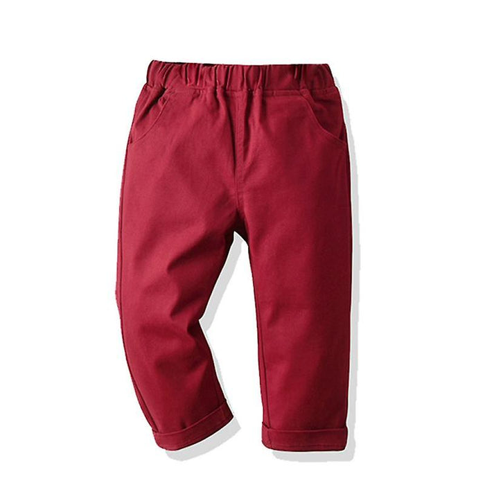 Kids Boys Pants Trousers Solid Color Windproof Comfort Pants School Adorable