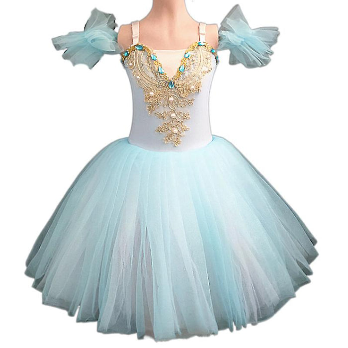 Kids' Dancewear Ballet Tutu Dress Dress Rhinestone Lace Embroidery Girls'