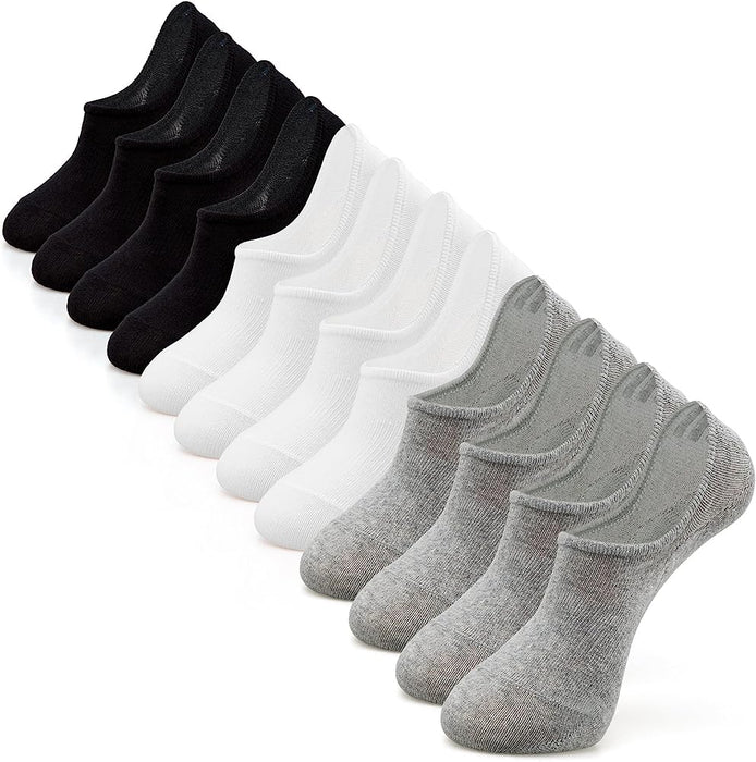 Men's 2 Pairs Socks Ankle Socks Low Cut Socks No Show Socks Black White Color
