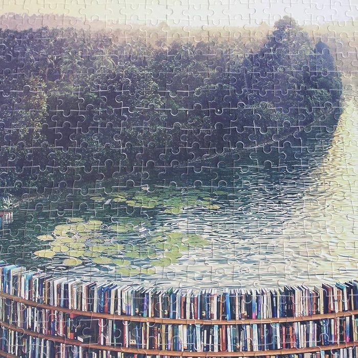 1000 Piece Jigsaw Puzzle for Adults,1000 pcs Novelty Bookshelf Dam Jigsaw Puzzle Adult