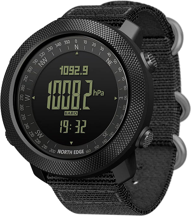 NORTH EDGE APACHE Tough and Reliable Tactical Digital Watch for Men Waterproof Altimeter