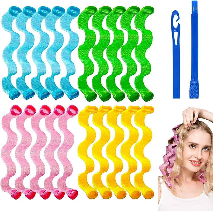 12PCS Magic Hair Curlers DIY Portable Hairstyle Rollers Sticks Durable Beauty Makeup Curling Hair