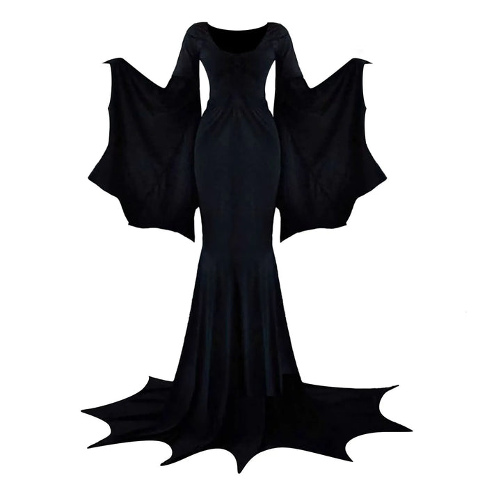 Addams family Witch Morticia Addams Dress Halloween Dress Adults' Women's Punk & Gothic
