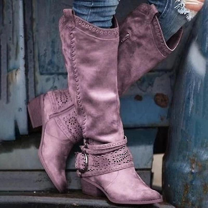 Women's Boots Cowboy Boots Plus Size Cowgirl Boots Outdoor Daily Knee High Boots Winter