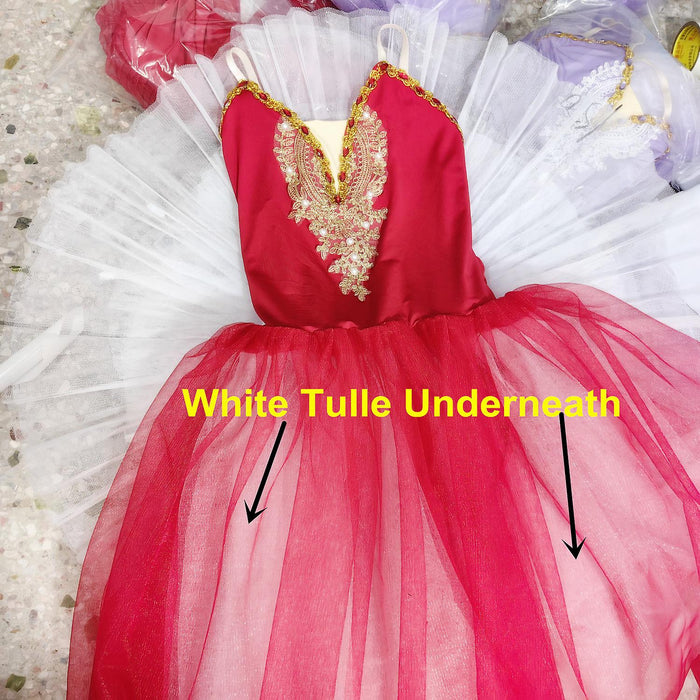Kids' Dancewear Ballet Tutu Dress Dress Rhinestone Lace Embroidery Girls'