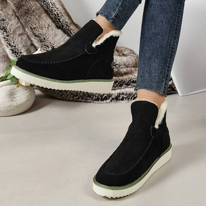 Women's Boots Suede Shoes Snow Boots Plus Size Daily Fleece Lined Booties Ankle Boots