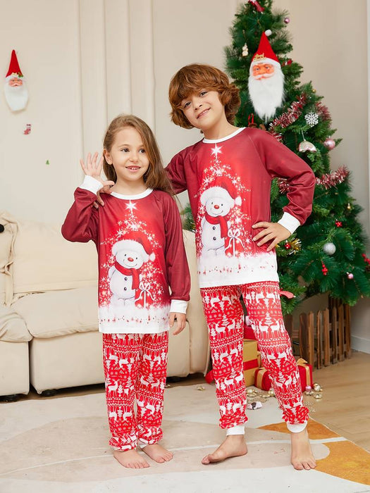 Family Christmas Pajamas Cotton Graphic Cute Christmas Pajamas School Print