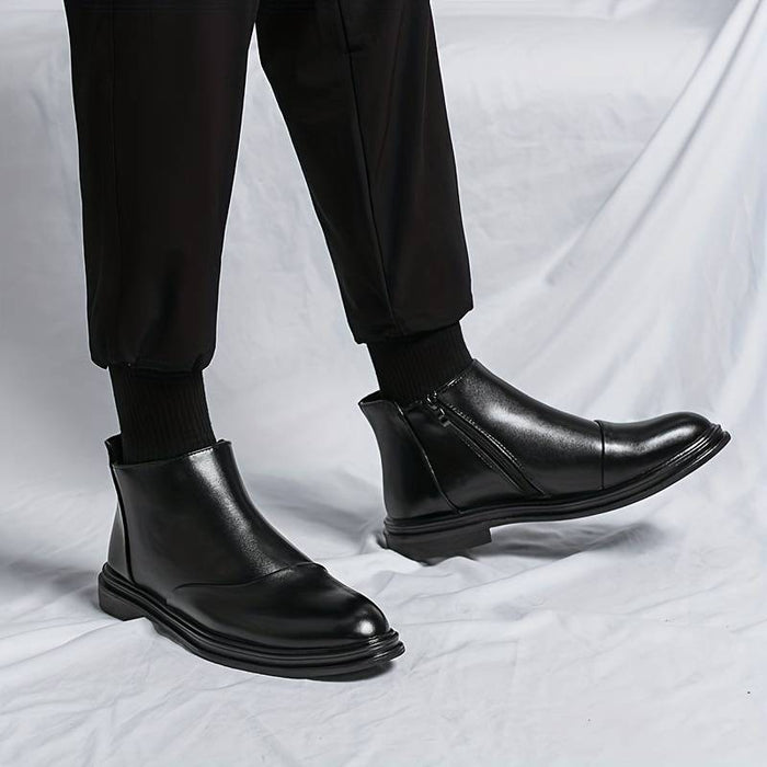 Men's Boots Dress Shoes British Style Plaid Shoes Fashion Boots Casual British Daily PU