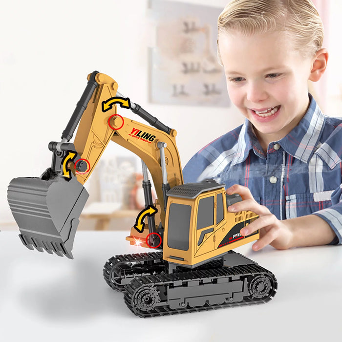 1/24 RC Truck Toys Alloy RC Excavator metal 2.4G Remote Control Bulldozer Model Engineering