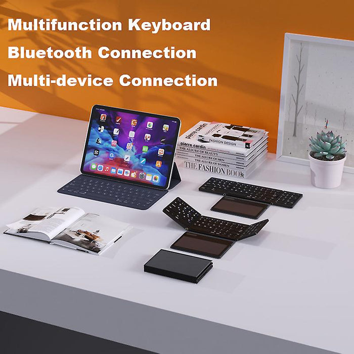 Wireless Rechargeable BT Keyboard With Touchpad & Numeric Keypad Perfect for Phone & Tablet