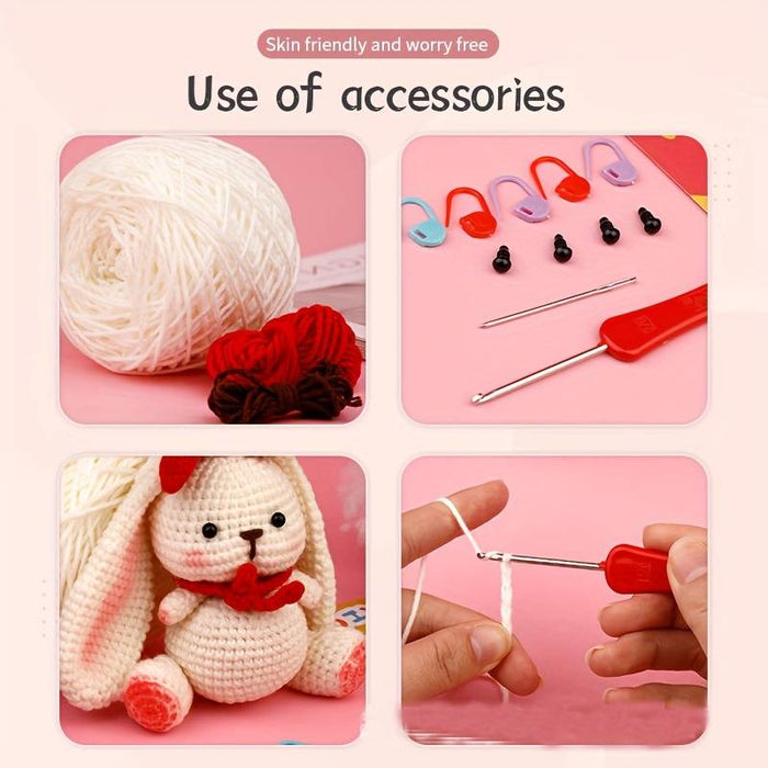 Crochet Kit for Beginners, Beginner Crochet Starter Kit with Step-by-Step Video Tutorials,