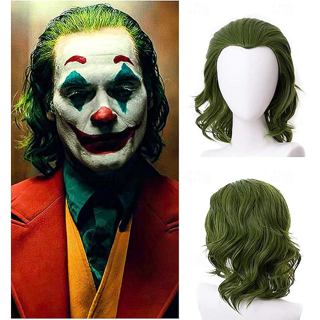 Clown Wig Mersi Green Wigs For Joker Cosplay Wig Mens Boys Short