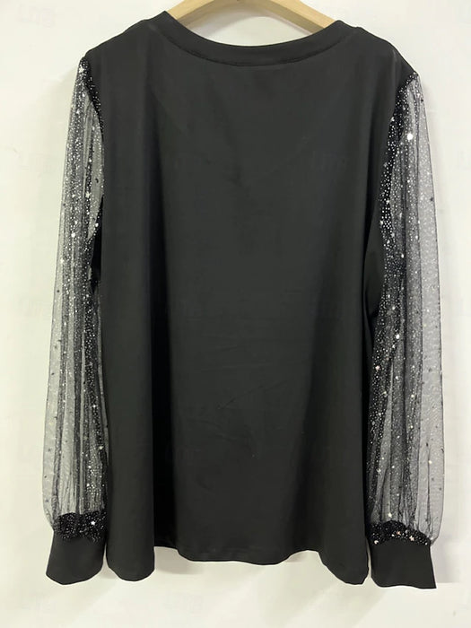 Women's Valentine Heart Shirt Blouse Regular Tops Long Sleeve