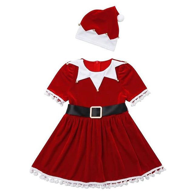 Elf Fancy Costume Cosplay Costumes Santa Hat Girls' Christmas Christmas Eve