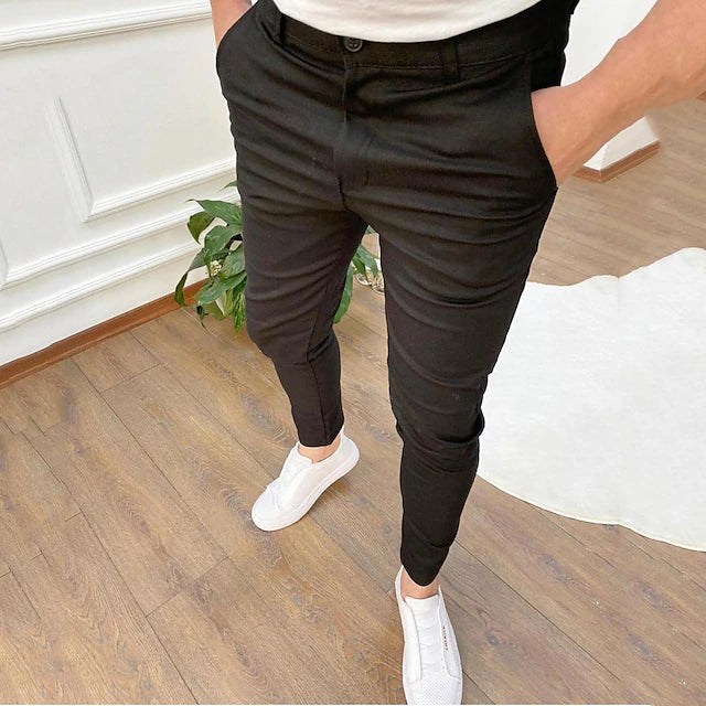 Men's Trousers Chinos Jogger Pants Pocket Plain Comfort