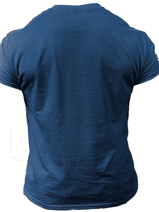 Christmas Men's Funny Christmas 3D T-shirts Tree Text Retro Vintage Casual