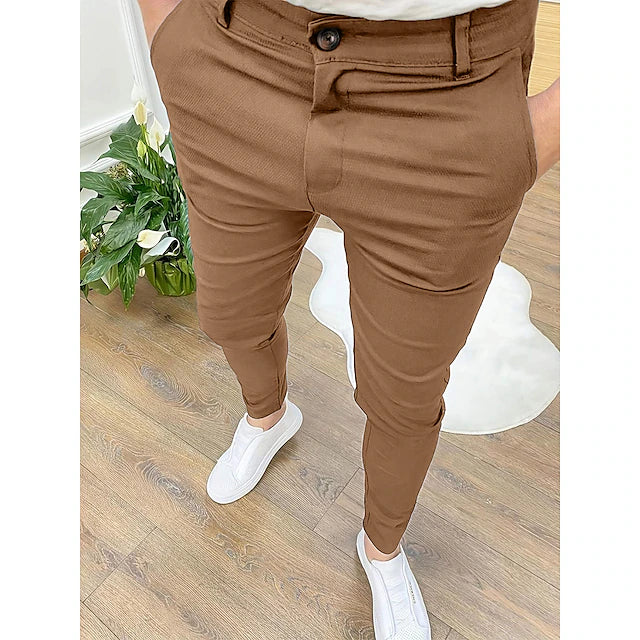 Men's Trousers Chinos Jogger Pants Pocket Plain Comfort