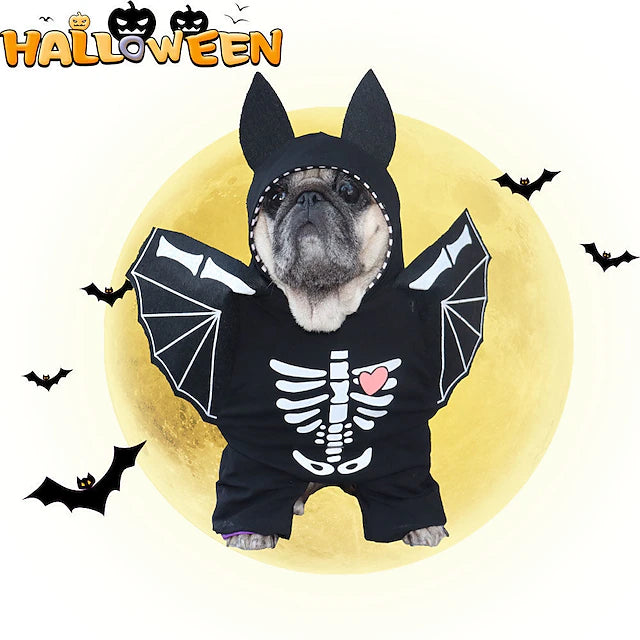 Halloween Funny Pet Bat Wings Standing Clothes Fighting Cat Dog Bat Transformation