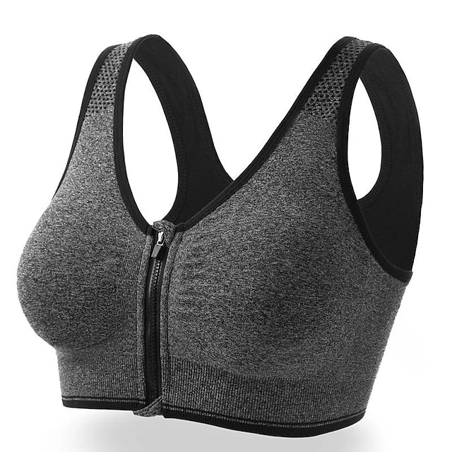 Women's High Support Sports Bra Running Bra Seamless Racerback Bra Top