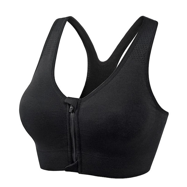 Women's High Support Sports Bra Running Bra Seamless Racerback Bra Top