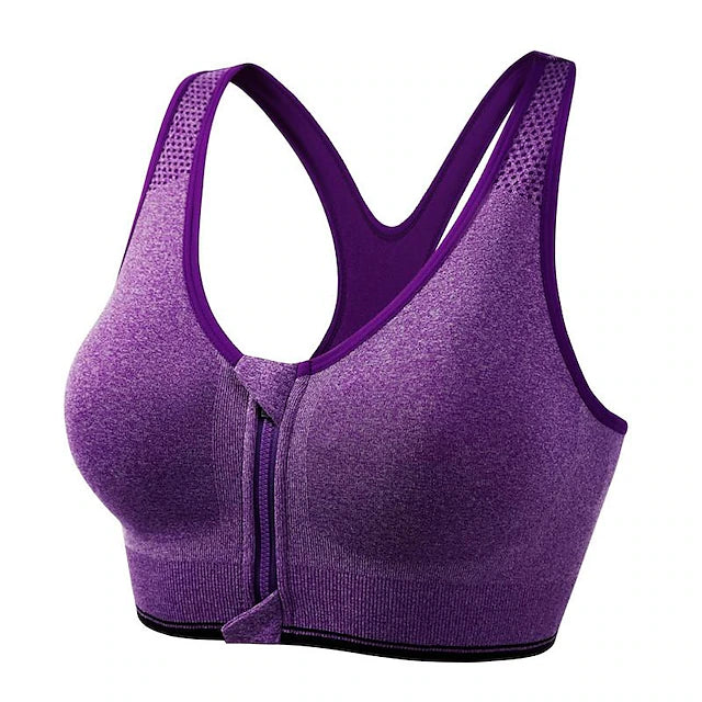 Women's High Support Sports Bra Running Bra Seamless Racerback Bra Top