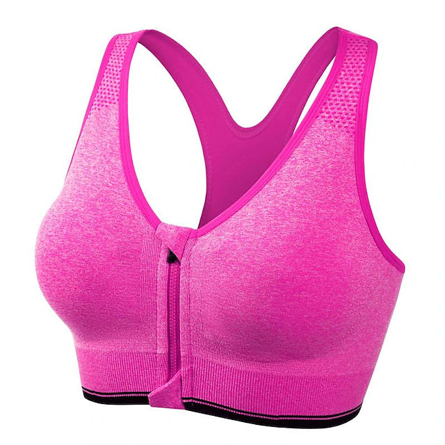 Women's High Support Sports Bra Running Bra Seamless Racerback Bra Top