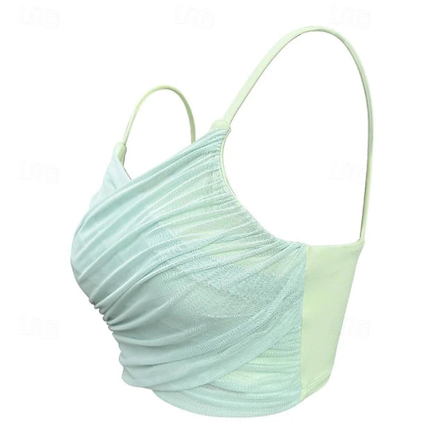 Women's Light Support Sports Bra Running Bra Open Back Removable Pad Bra Top Padded