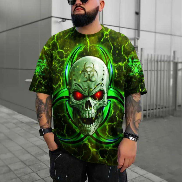 Men's T shirt Tee Halloween Shirt Tee Graphic Skull Crew Neck Clothing Apparel