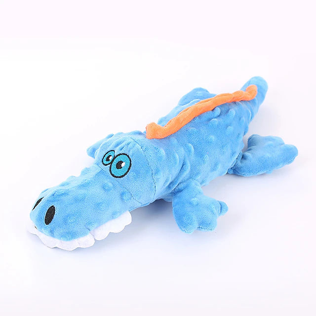 goDog Gators Squeaky Plush Dog Toy Chew Guard Technology