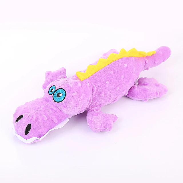 goDog Gators Squeaky Plush Dog Toy Chew Guard Technology