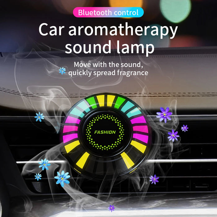 1PCs Car Music Rhythm Lamp Air Freshener RGB LED Strip Sound Control Voice Rhythm